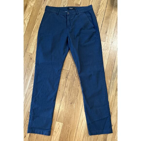 mens HUDSON midnight navy SLIM STRAIGHT chino pants sz 33 ins 31 NWT 33x31 *A3 - Picture 1 of 9